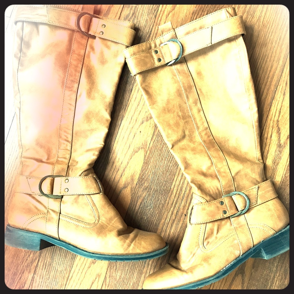 Knee high leather boots